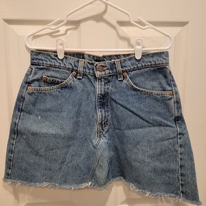 Levi's 565 Classic Blue Jean Cutoff Skirt